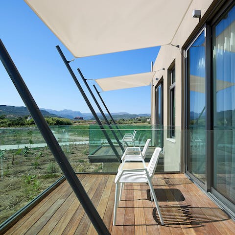 Sip your fresh coffee on the balcony each morning