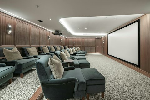 Book the cinema room for a movie night with friends