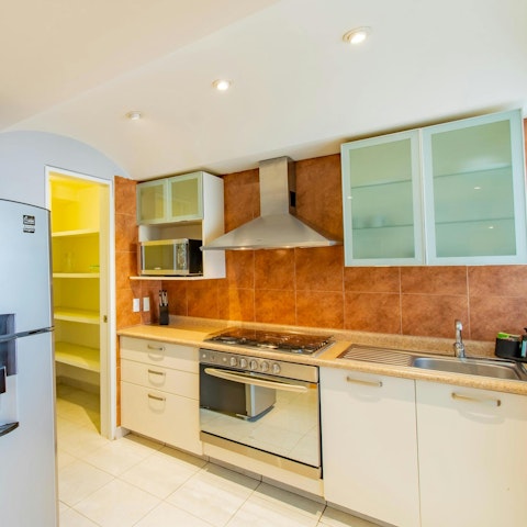 Make meals at home in the well-appointed kitchen area