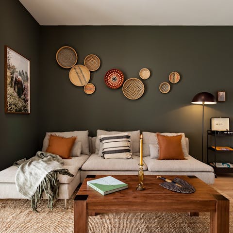 Relax and unwind in the stylish living room