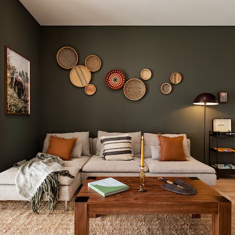 Relax and unwind in the stylish living room