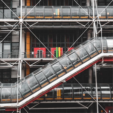 Admire the latest collections at Le Centre Pompidou – a ten-minute walk away
