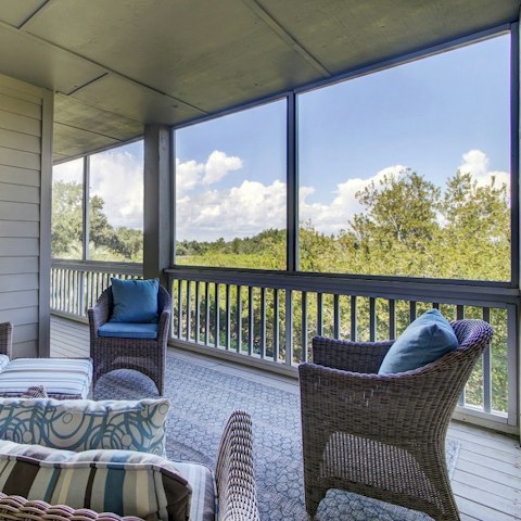 Admire the view as you relax on the screened deck