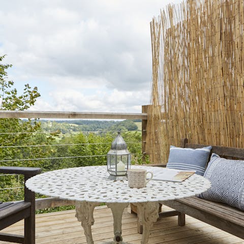 Soak up the rolling Wiltshire scenery on the private balcony