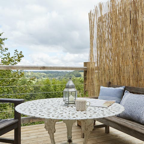 Soak up the rolling Wiltshire scenery on the private balcony