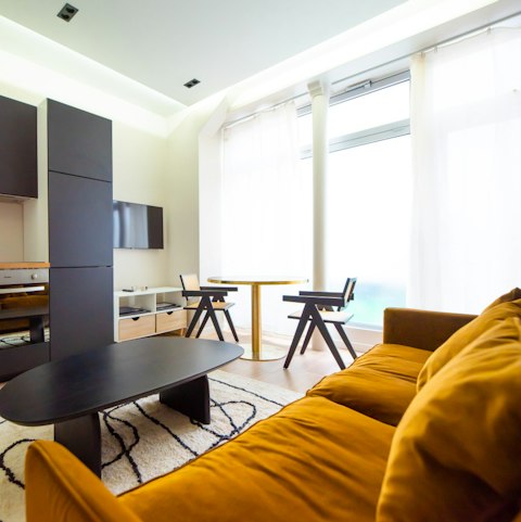 Get cosy in the compact living space