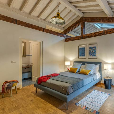 Drift off to sleep in the characterful bedrooms