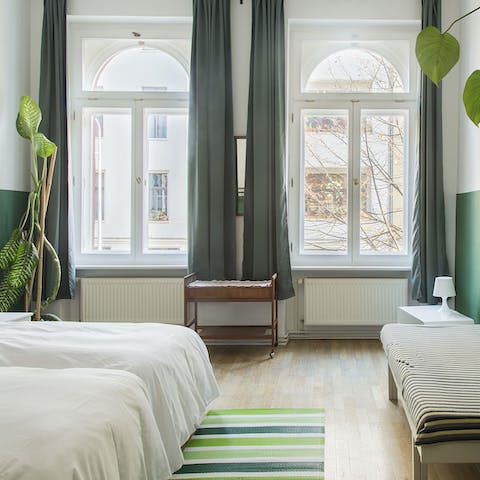 Get a restful night's sleep in the bright and breathable bedrooms