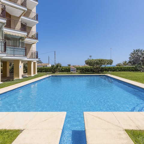 Spend all day dipping in and out of the communal pool