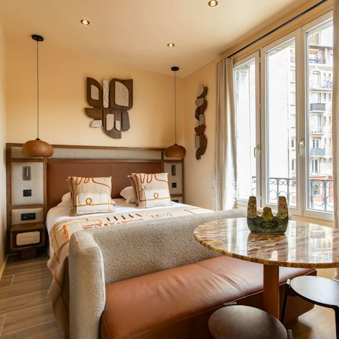 Wake up feeling refreshed after a good night's sleep in the comfortable bed
