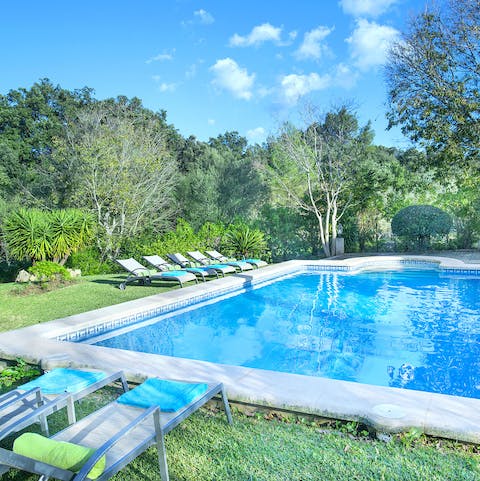Cool off from the hot Spanish sun with a refreshing dip in your outdoor pool