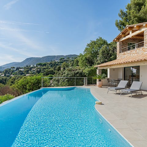 Beat the heat with a dip in the panoramic swimming pool