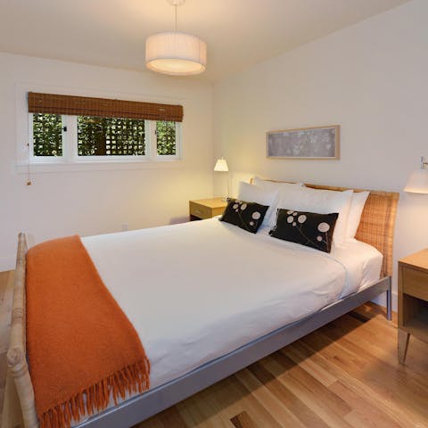 Get a good night's rest in the comfy bedrooms