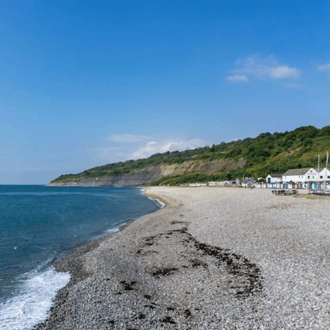 Discover Lyme Regis – the beach is just 50 yards away