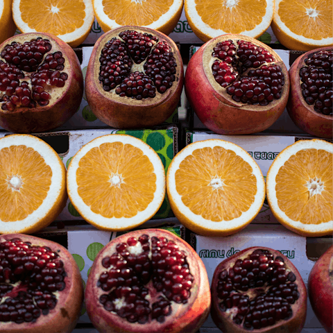 Soak up the colourful spirit of Shuk Hacarmel – a short walk away