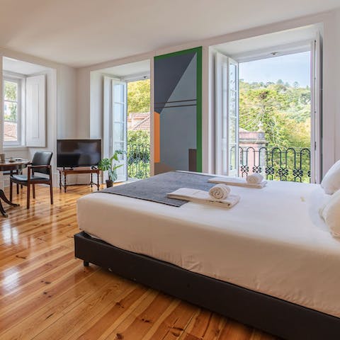 Open the balcony doors and savour the fresh mountain air