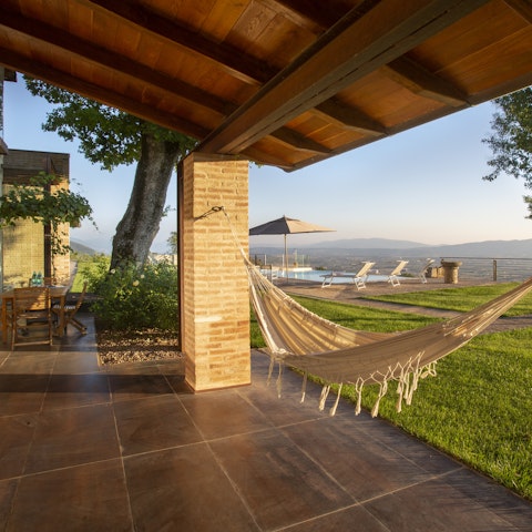 Find the perfect spot to watch the sunset from the hammock