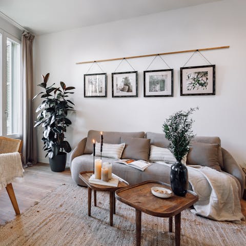 Savour the comfort of home while relaxing in the living room