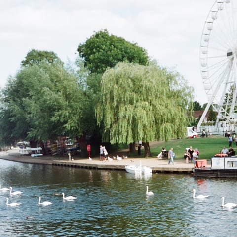 Enjoy leisurely riverside strolls and sightseeing