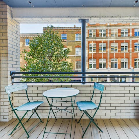 Sip your morning coffee on the balcony