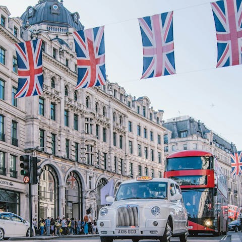 Go shopping on Oxford Street, it's only a five-minute walk away