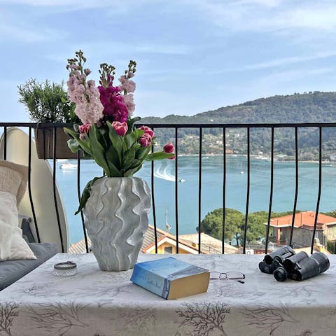 Immerse yourself in the wonderful Mediterranean Sea views from the balcony