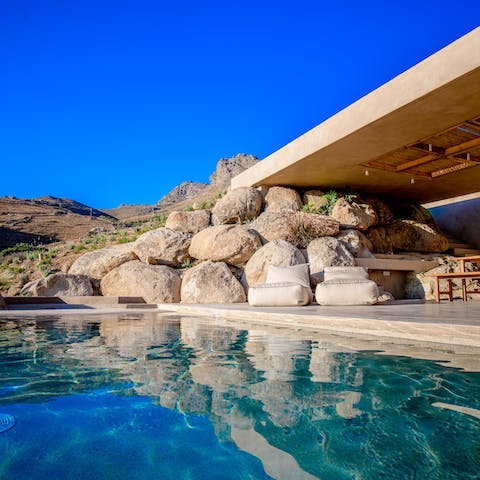 Take a dip in the picturesque pool
