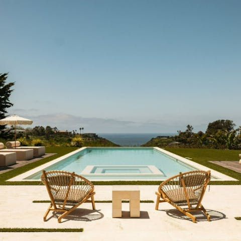 Soak up the Californian sun by the 70-foot private pool