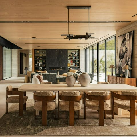 Spread out in the sprawling living area