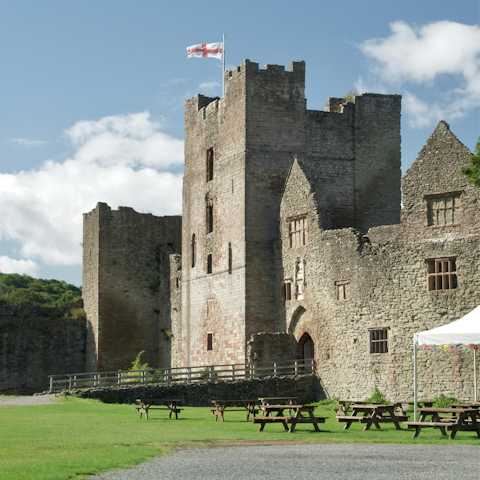 Discover Ludlow Castle, a twenty-minute walk away