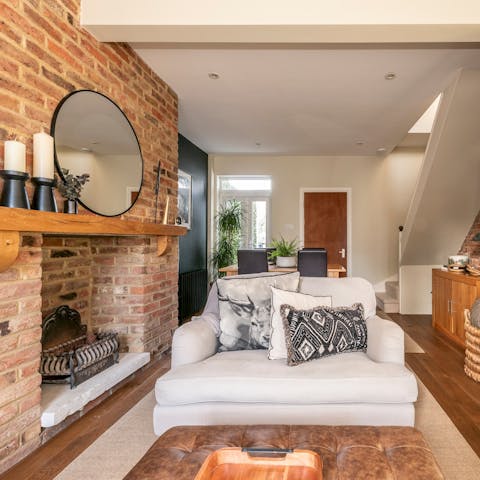 Get cosy in the charming living area