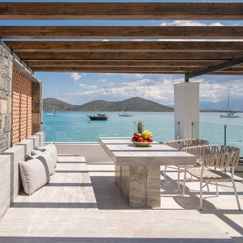 Savour slow lunches alfresco as you gaze out to sea