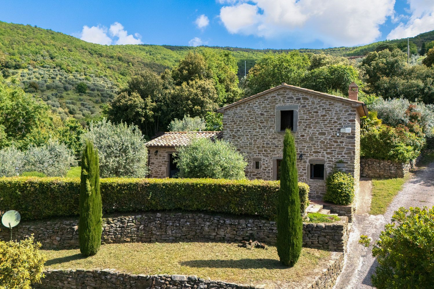 Tuscan Stone & Olive Trees