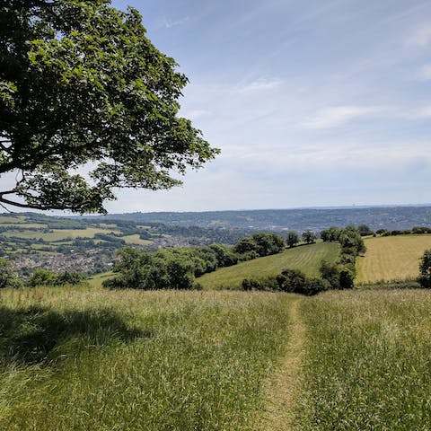 Put on your hiking boots and join the nearby Cotswold Way