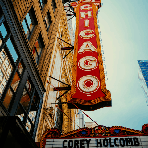 Catch a show at the iconic Chicago Theatre, 2 miles away