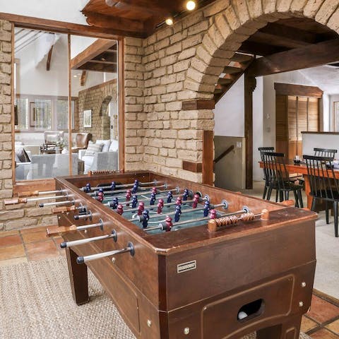 Challenge everyone to a foosball tournament