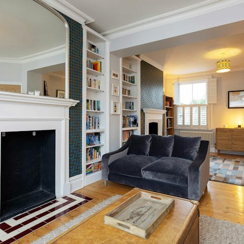 Cosy up with a book on one of the cushy sofas