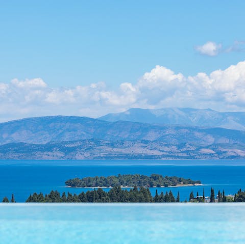 Admire the exceptional views of the rolling hills and sea