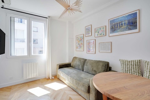 Put your feet up in the bright living space