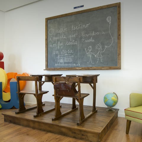 Hints of the home's yesteryears as a school