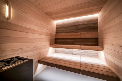 Sweat out the mountain cold in your private sauna