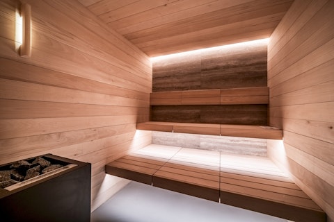 Sweat out the mountain cold in your private sauna