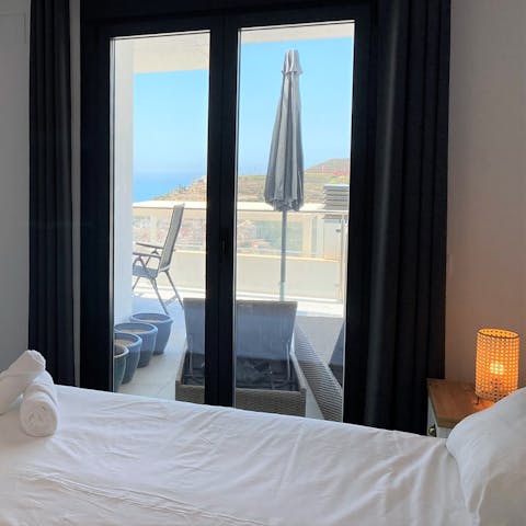 Wake up to sea views each morning