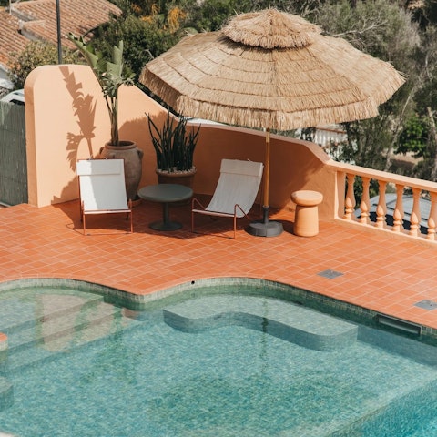 Soak up the sun or splash around in the private pool