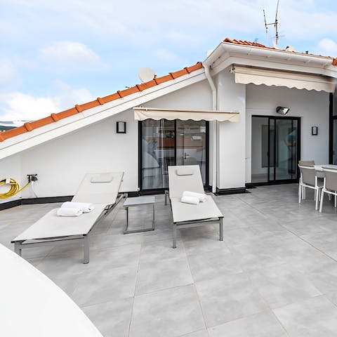 Relax and soak up some of that French Riviera sunshine