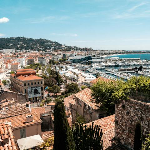 Explore the famous resort town of Cannes, home to sandy beaches and international festivals