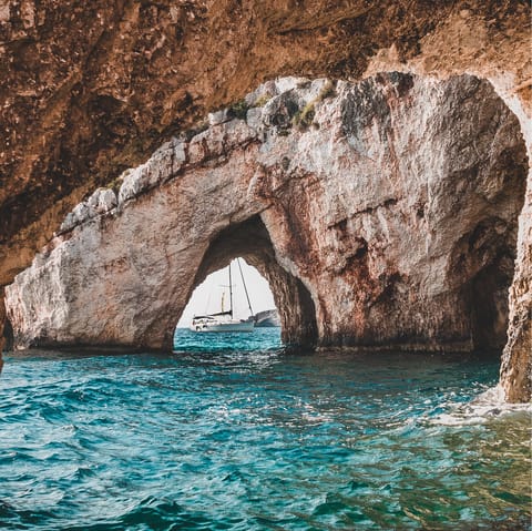 Visit the majestic Keri Caves, around thirty minutes away