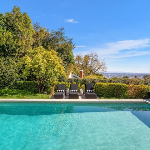 Start the day with a swim in the sunny pool