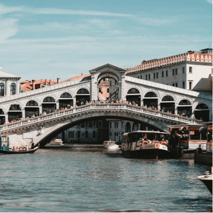 Take a six-minute stroll over to the Rialto Bridge