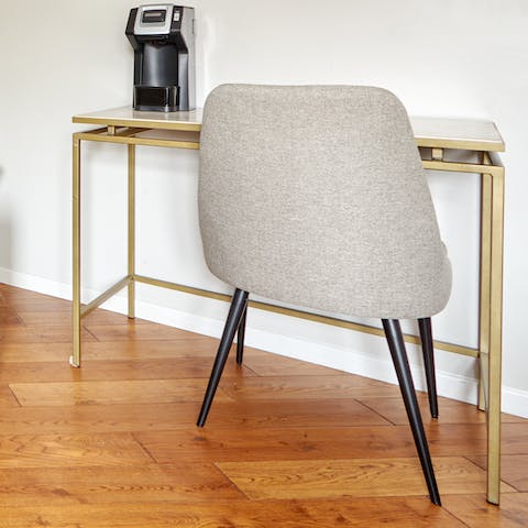 Catch up on any work you might need to do at this dedicated workspace